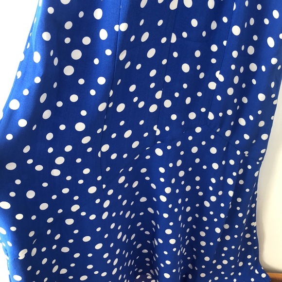 NWT Gorgeous Exquise blue polka dot dress!! - Picture 8 of 12